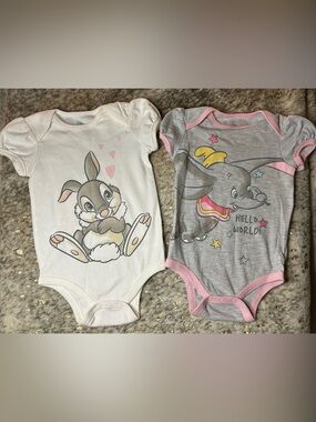 5 for $25🔥Disney Baby Thumper & Dumbo Bodysuit‎ Set 18M